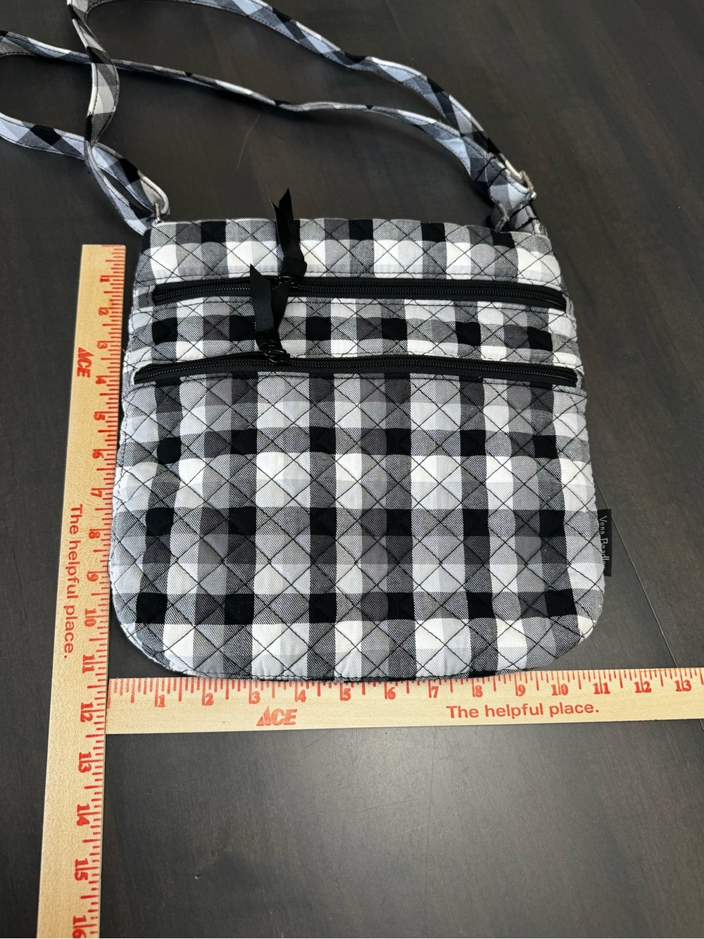 Vera Bradley Triple Zip Hipster Bag in Pearl Buffalo Check Holiday/ Fall 2021 - Picture 10 of 11